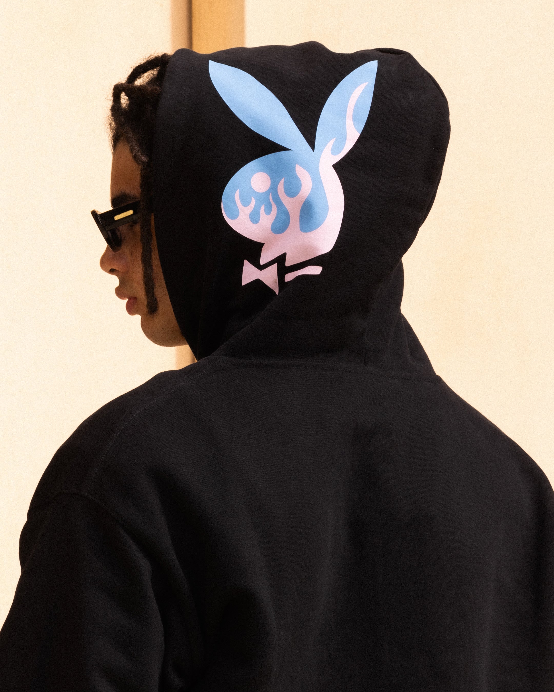 Playboy By Culture Kings Lit Bunny Fully Zip Hoodie Black - Image 8