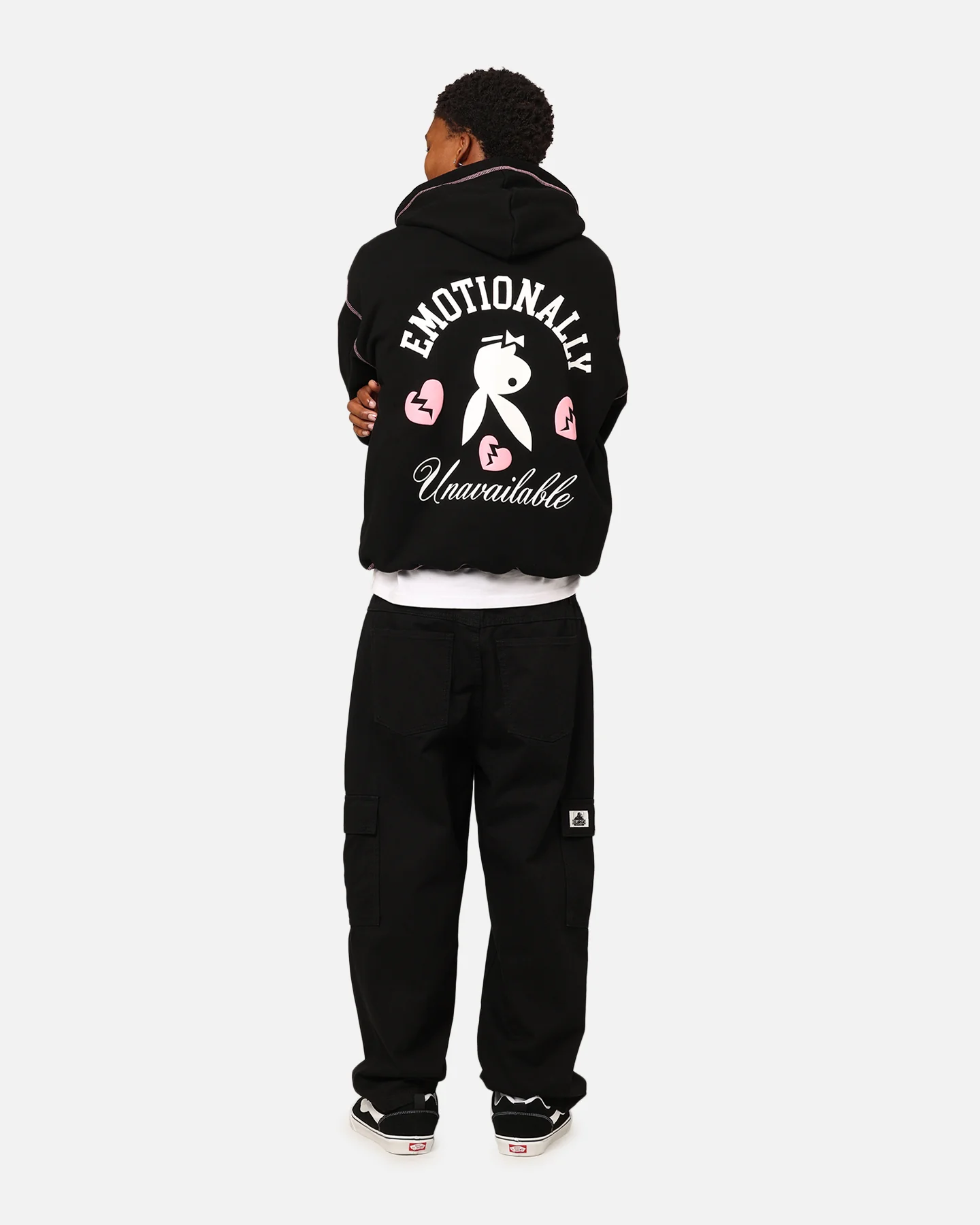 Playboy By Culture Kings Lover Boy Full Zip Hoodie Black - Image 3