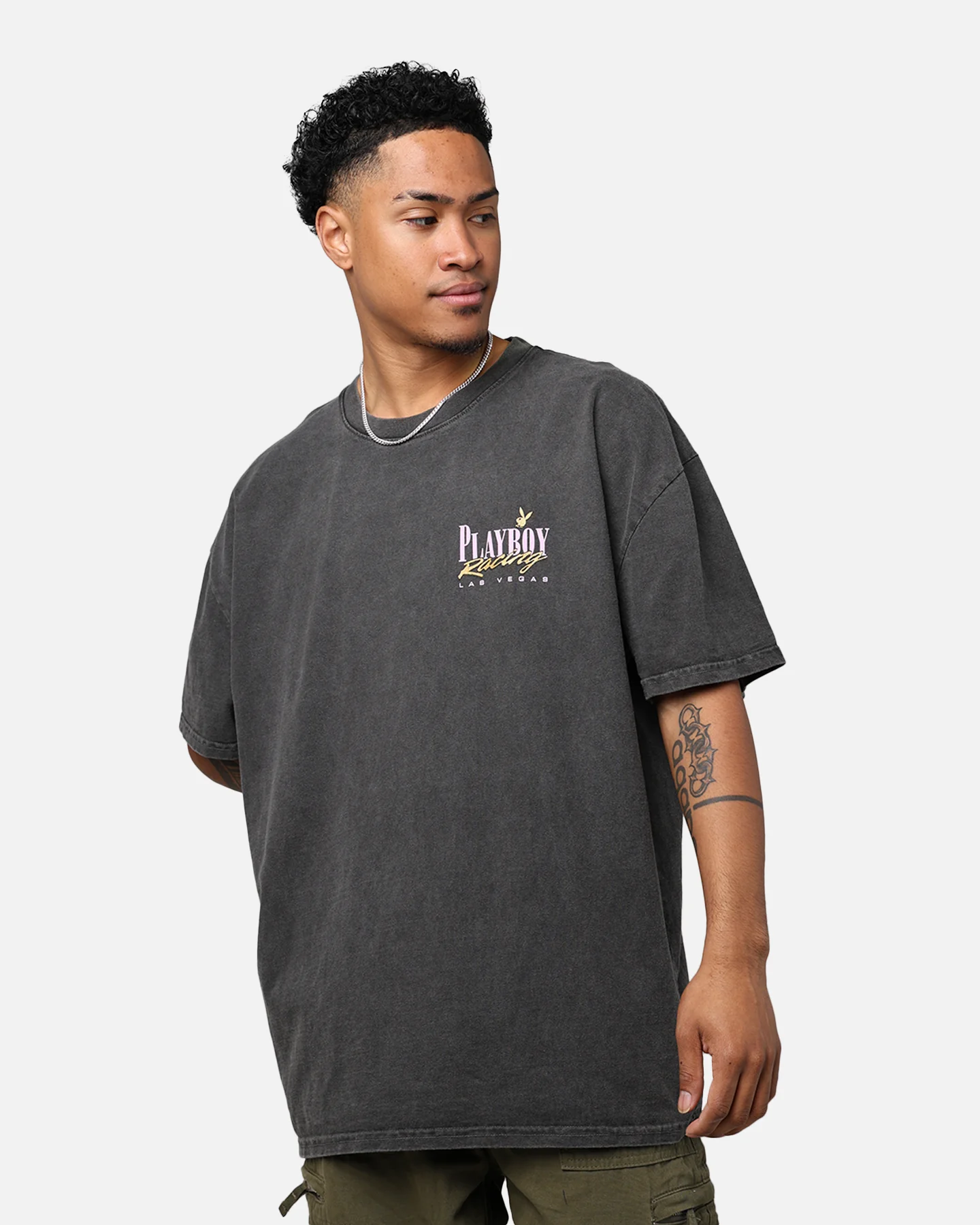 Playboy By Culture Kings Pacemaker T-Shirt Washed Black - Image 2