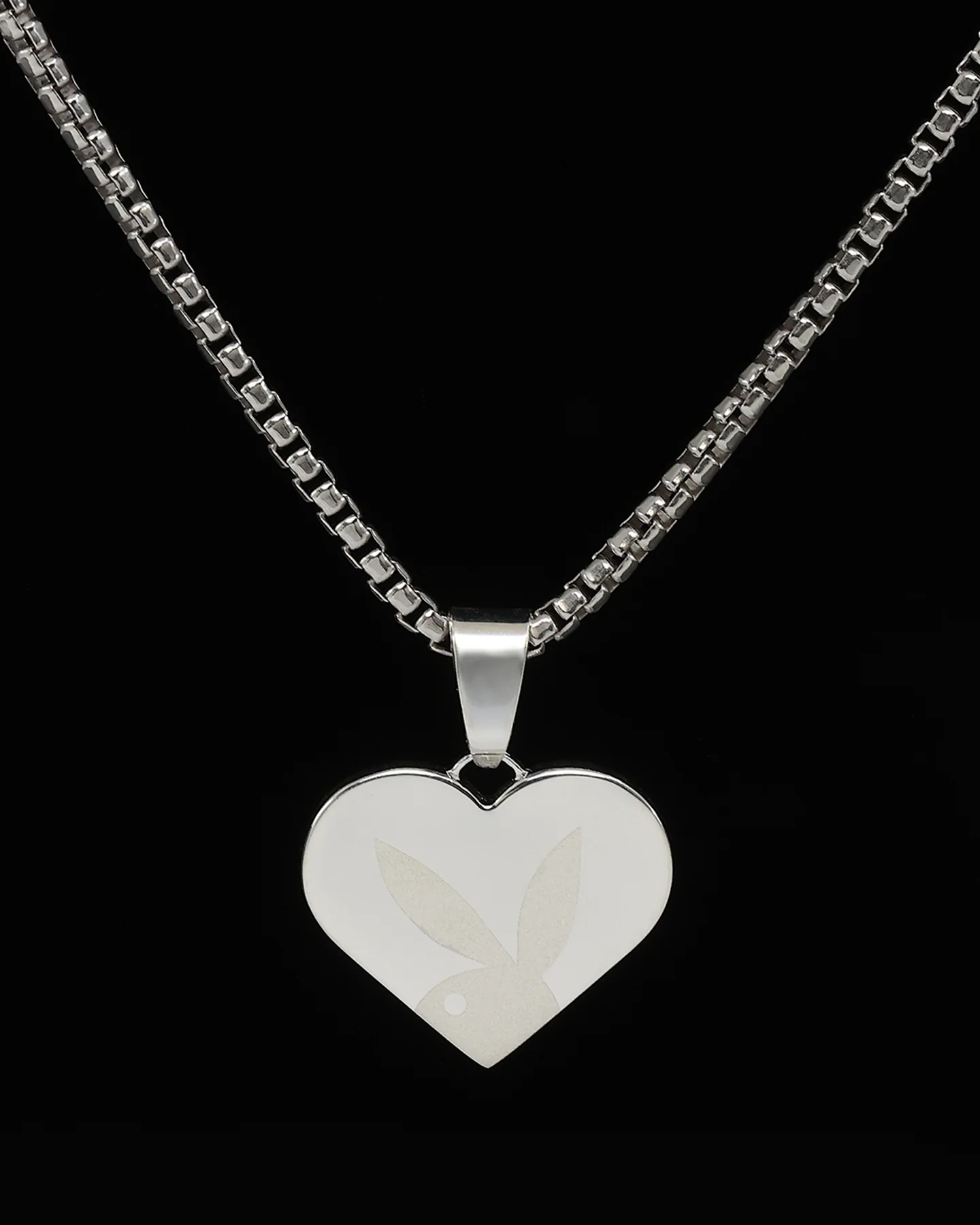 Playboy By House Of Auric Playboy Heart Pendant Sterling Silver - Image 4