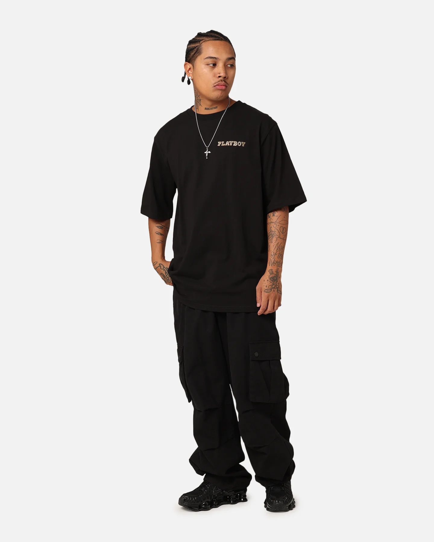 Playboy Diamanté T-Shirt Black - Image 4