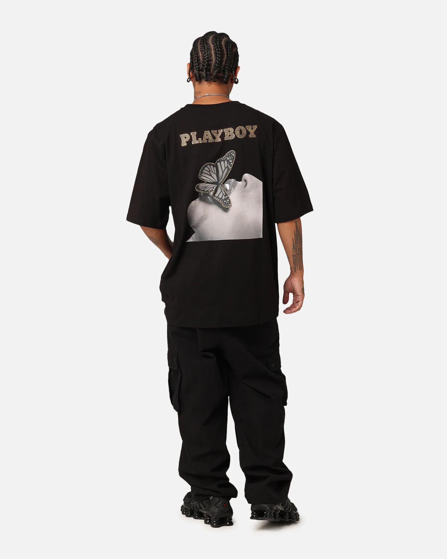 Playboy Diamanté T-Shirt Black - Image 7