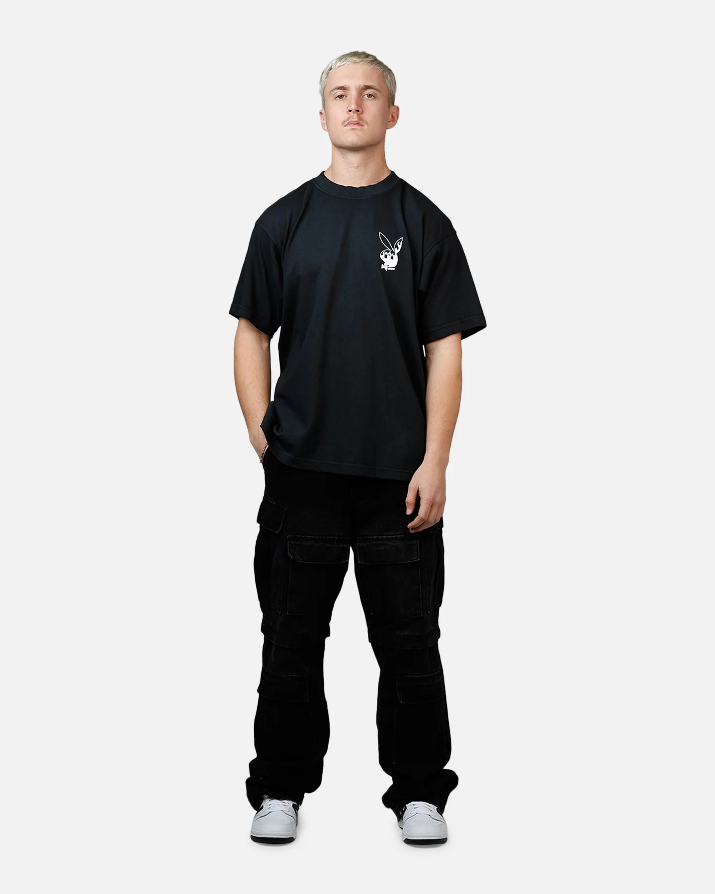 Playboy Flames 2.0 Boxy T-Shirt Black/White - Image 3