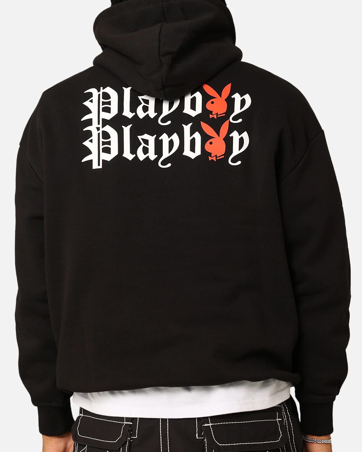 Playboy Gothic Stack Hoodie Black - Image 5