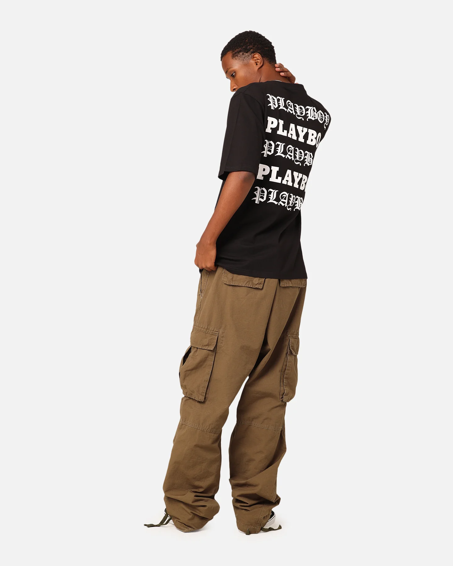 Playboy Gothic Stack T-Shirt Black - Image 4