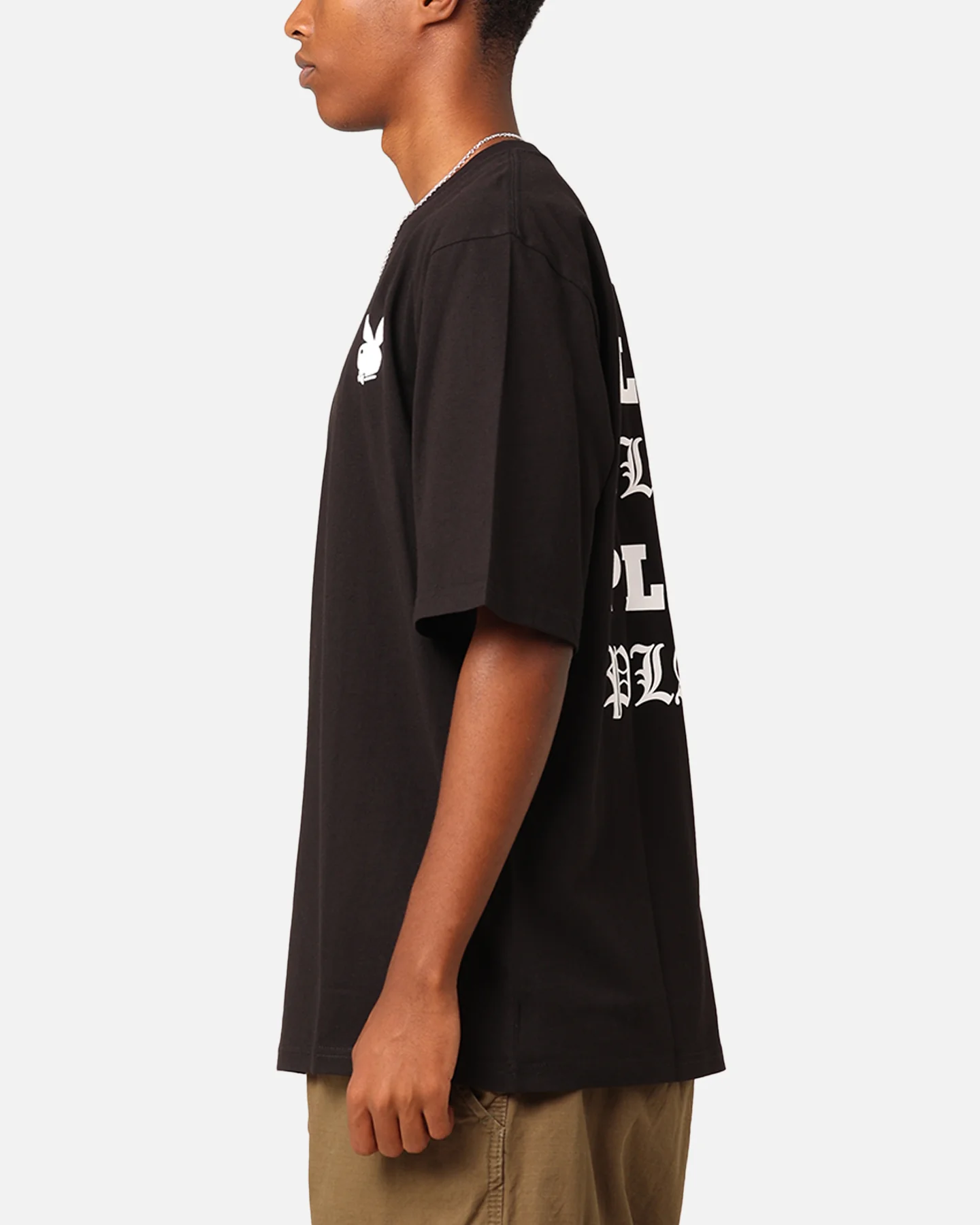 Playboy Gothic Stack T-Shirt Black - Image 6