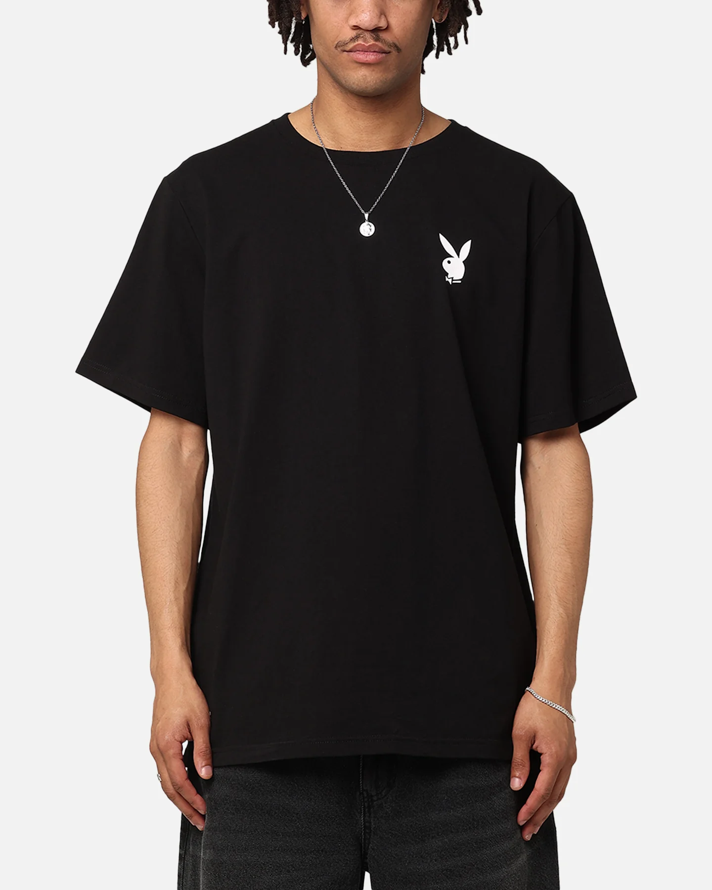 Playboy Logo Bunny O T-Shirt Black - Image 2