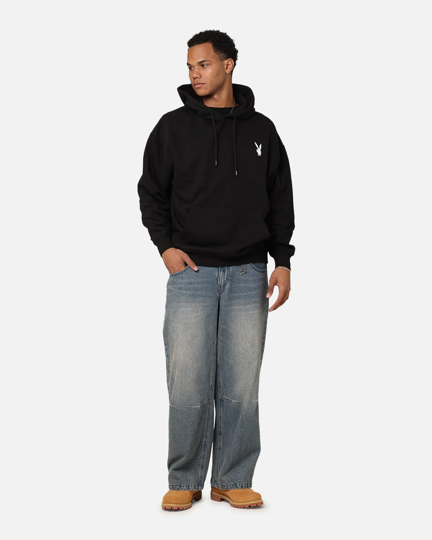 Playboy Logo Lockup Hoodie Black - Image 4