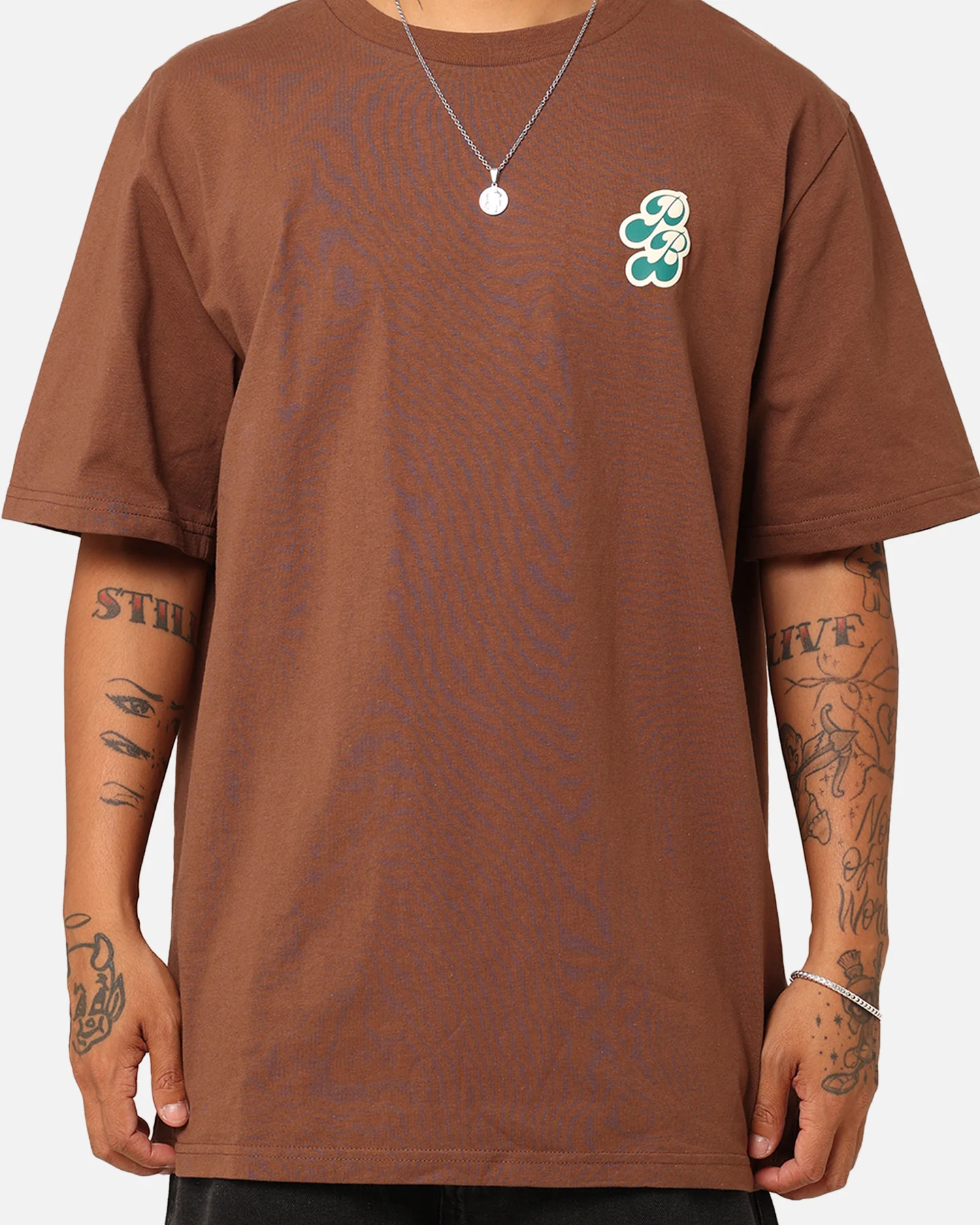 Playboy PB Heart T-Shirt Brown - Image 4