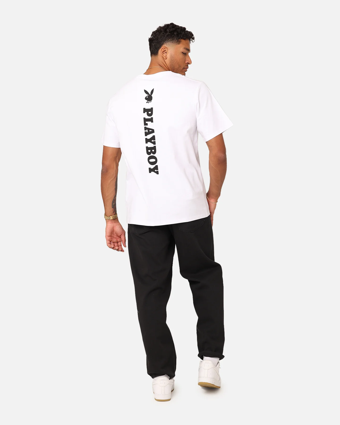 Playboy Playboy Logo Lockup T-Shirt White - Image 3