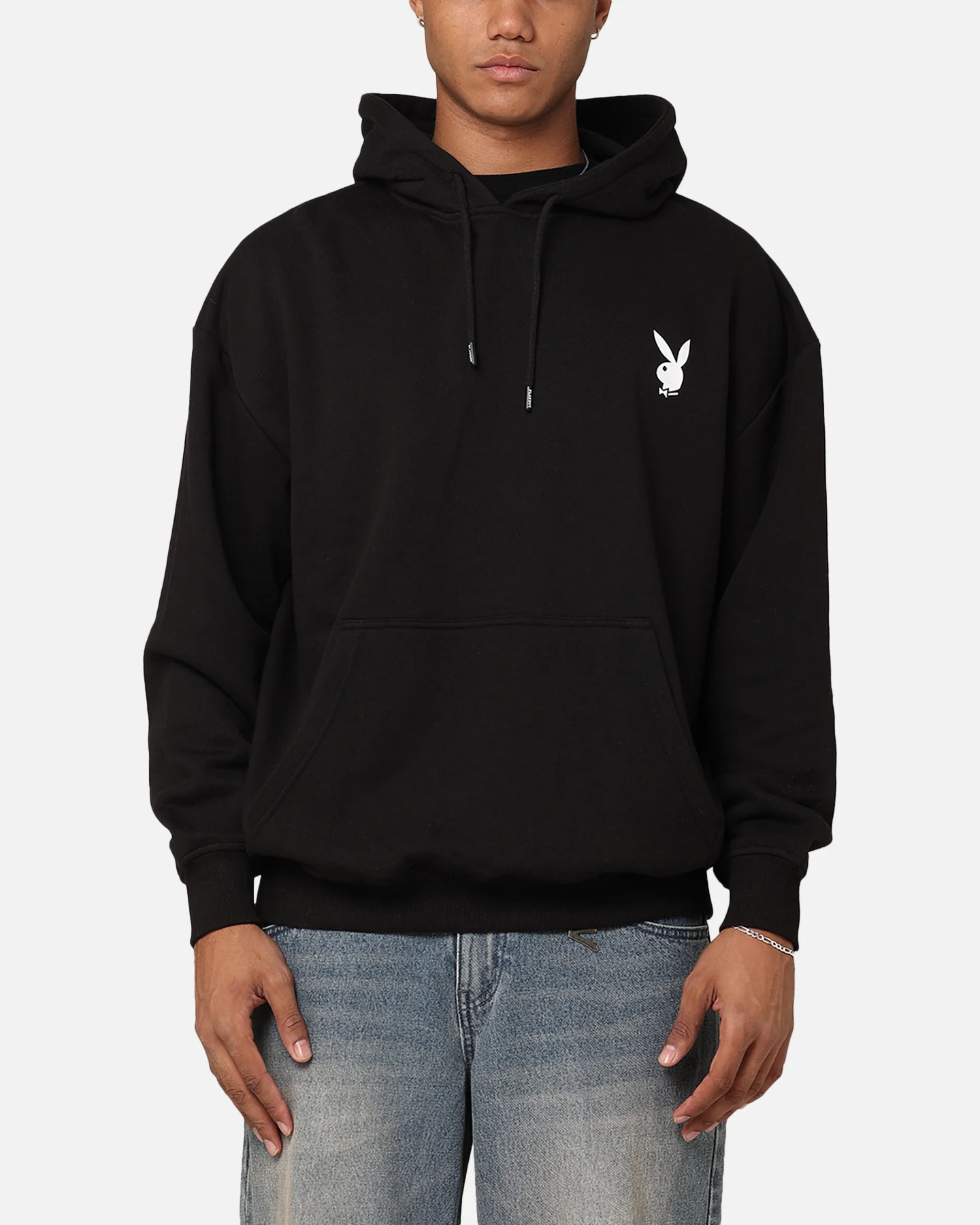 Playboy Repeat Bunny Stack Hoodie Black - Image 2