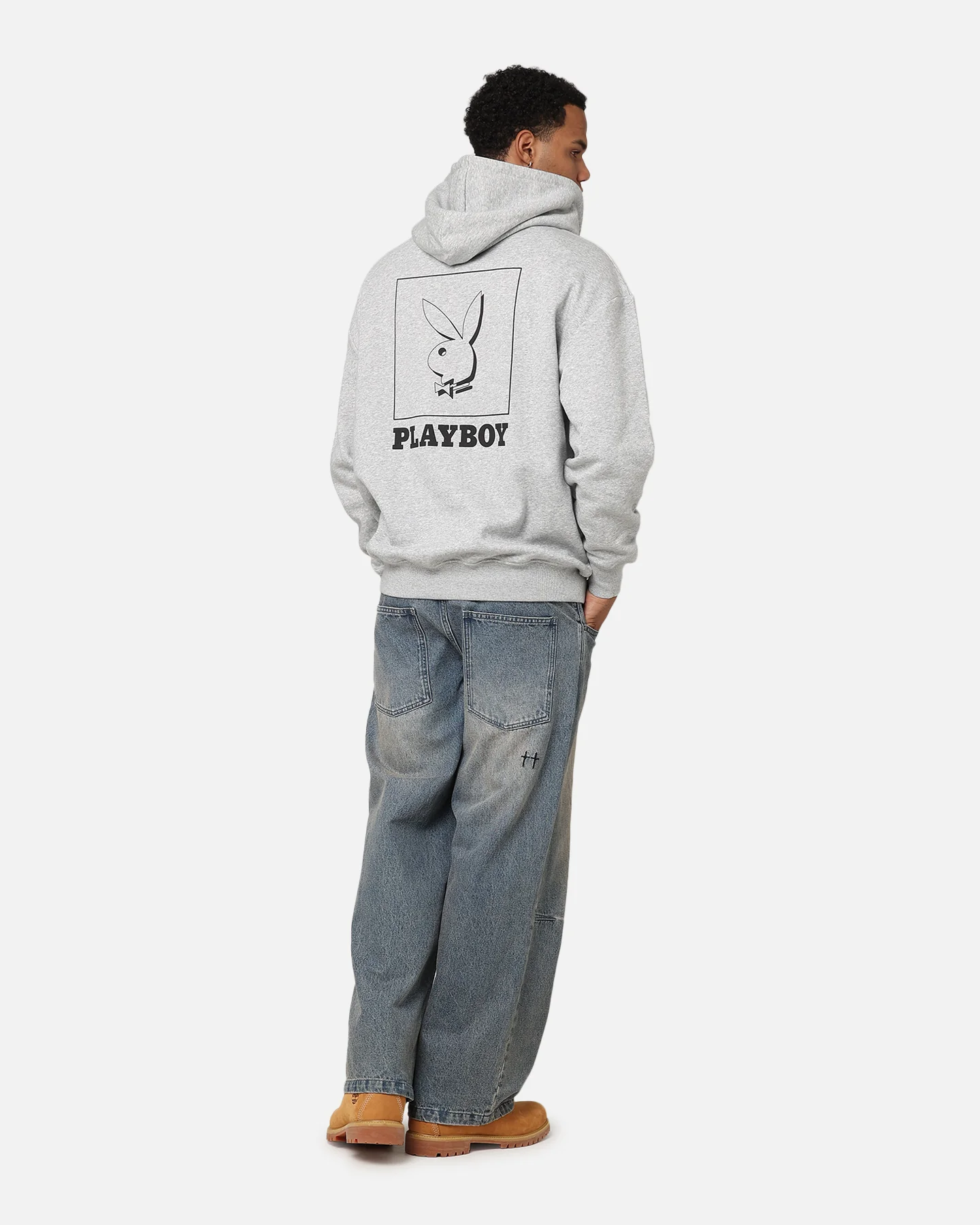 Playboy Solo RHD Icon Hoodie Grey Marle - Image 3