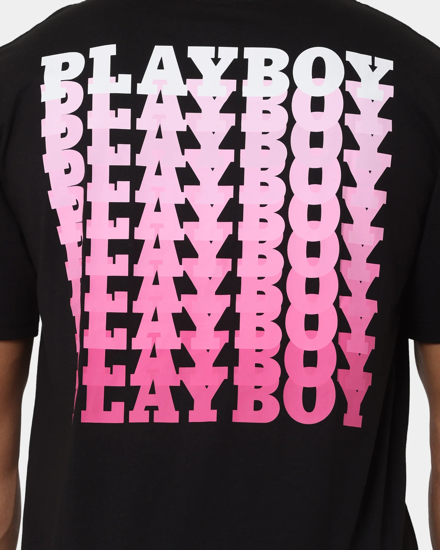 Playboy Stack Blend T-Shirt Black Magenta - Image 5