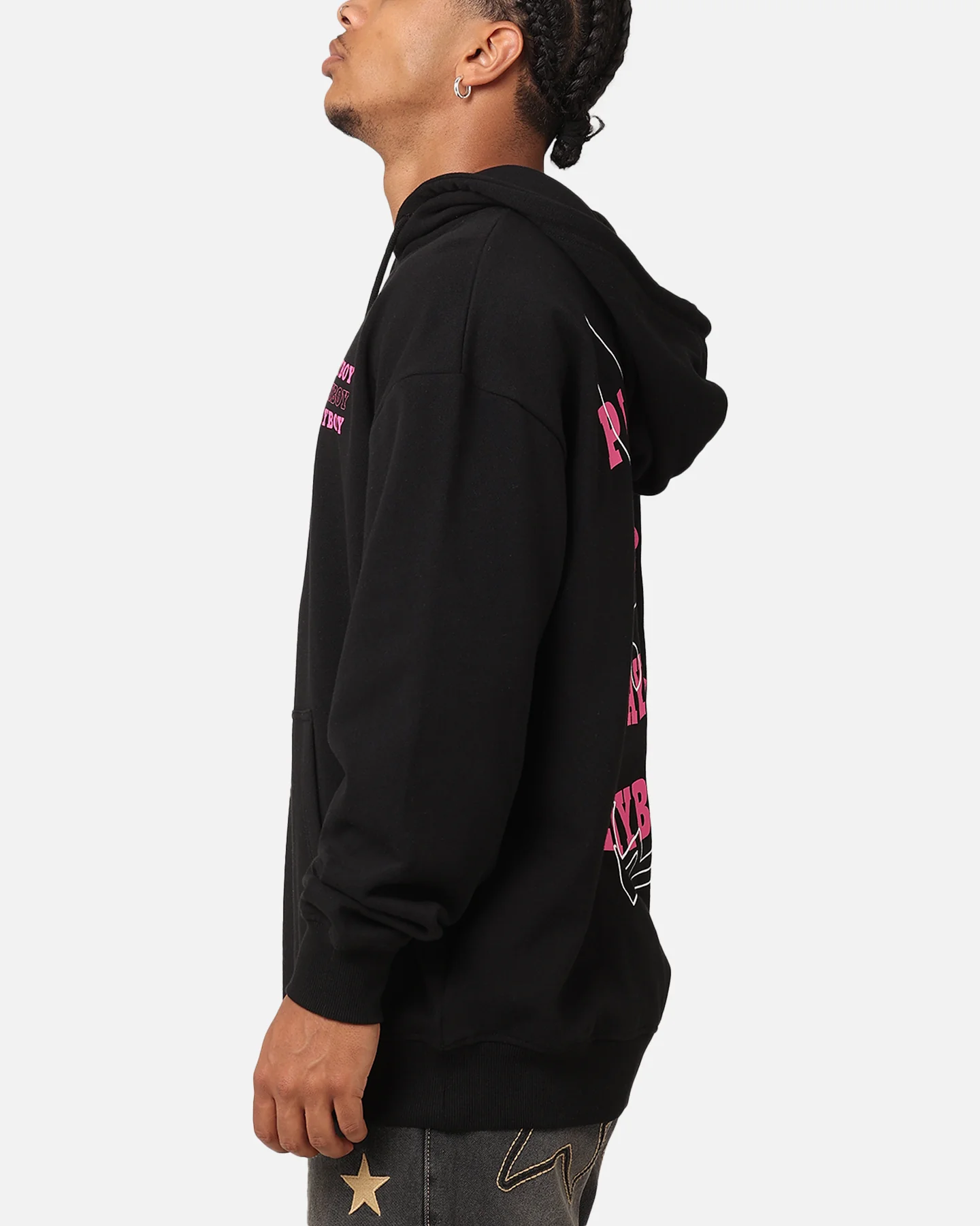 Playboy Wavy Stack Hoodie Black - Image 6