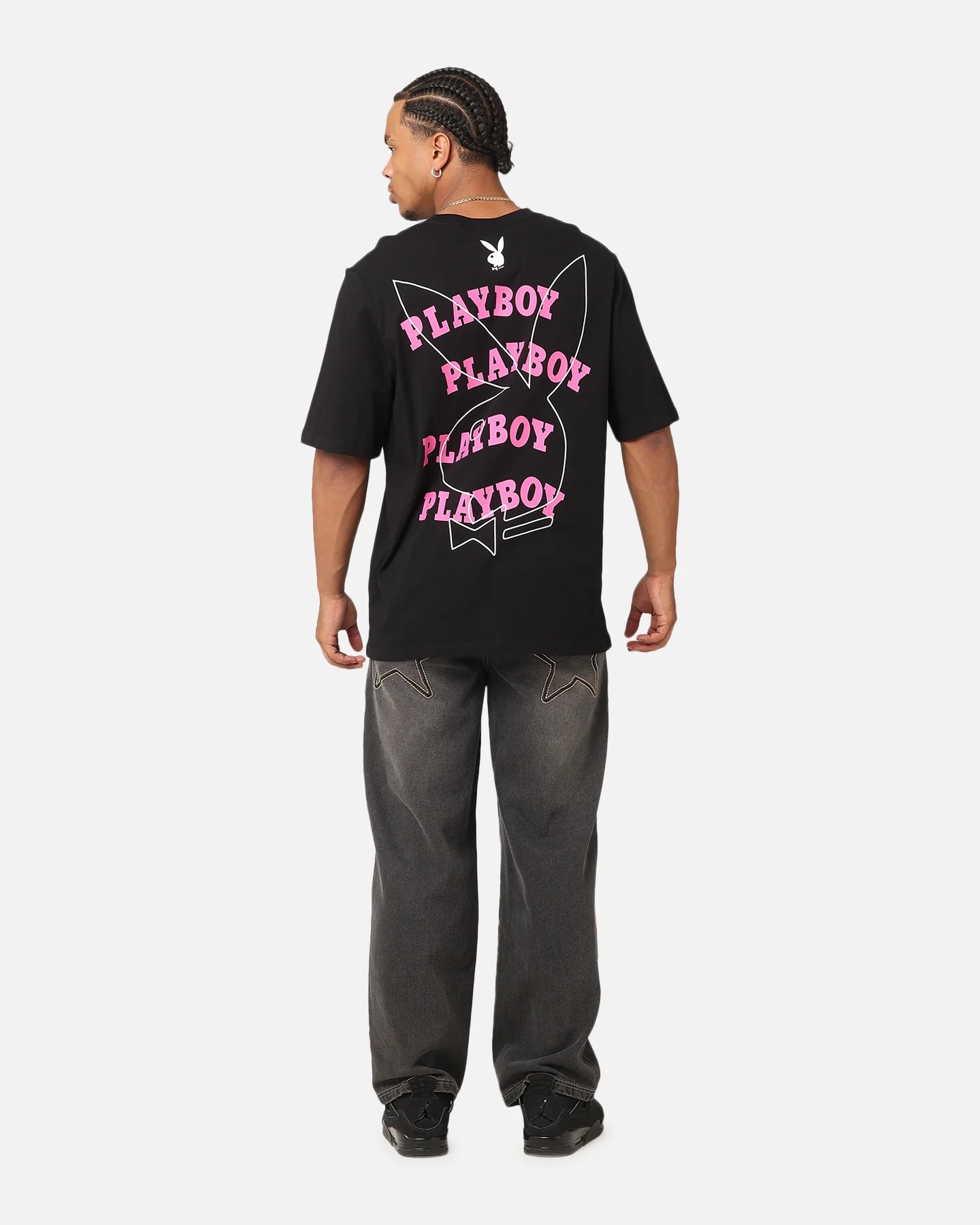 Playboy Wavy Stacked T-Shirt Black - Image 3