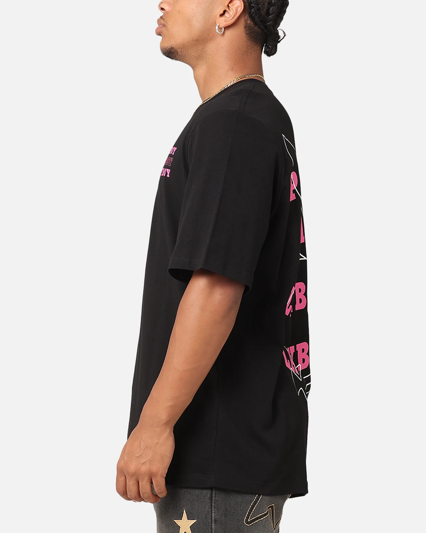 Playboy Wavy Stacked T-Shirt Black - Image 6
