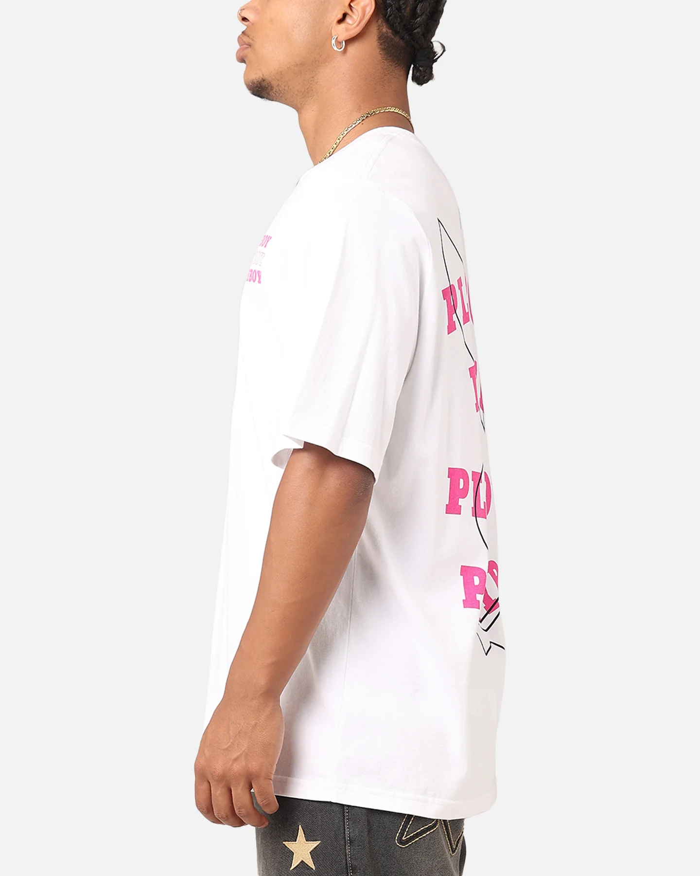 Playboy Wavy Stacked T-Shirt White - Image 6