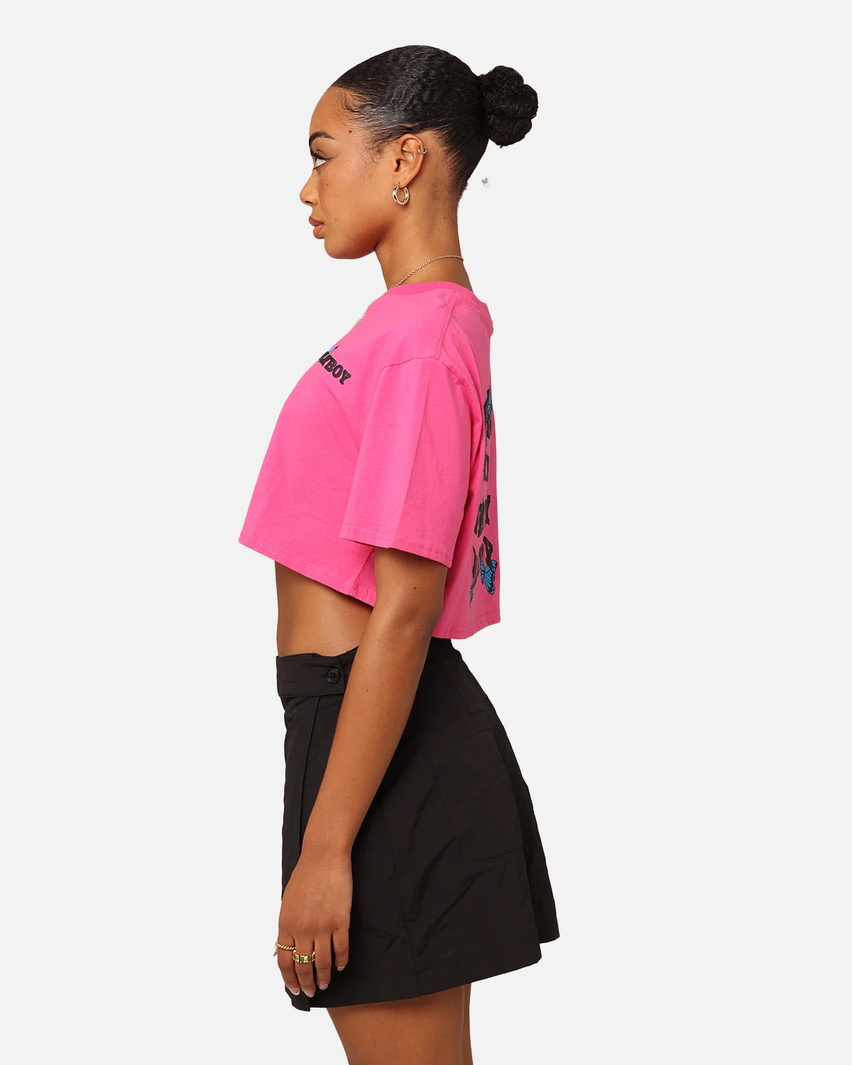 Playboy Women's Butterfly Cropped T-Shirt Pink - Image 7
