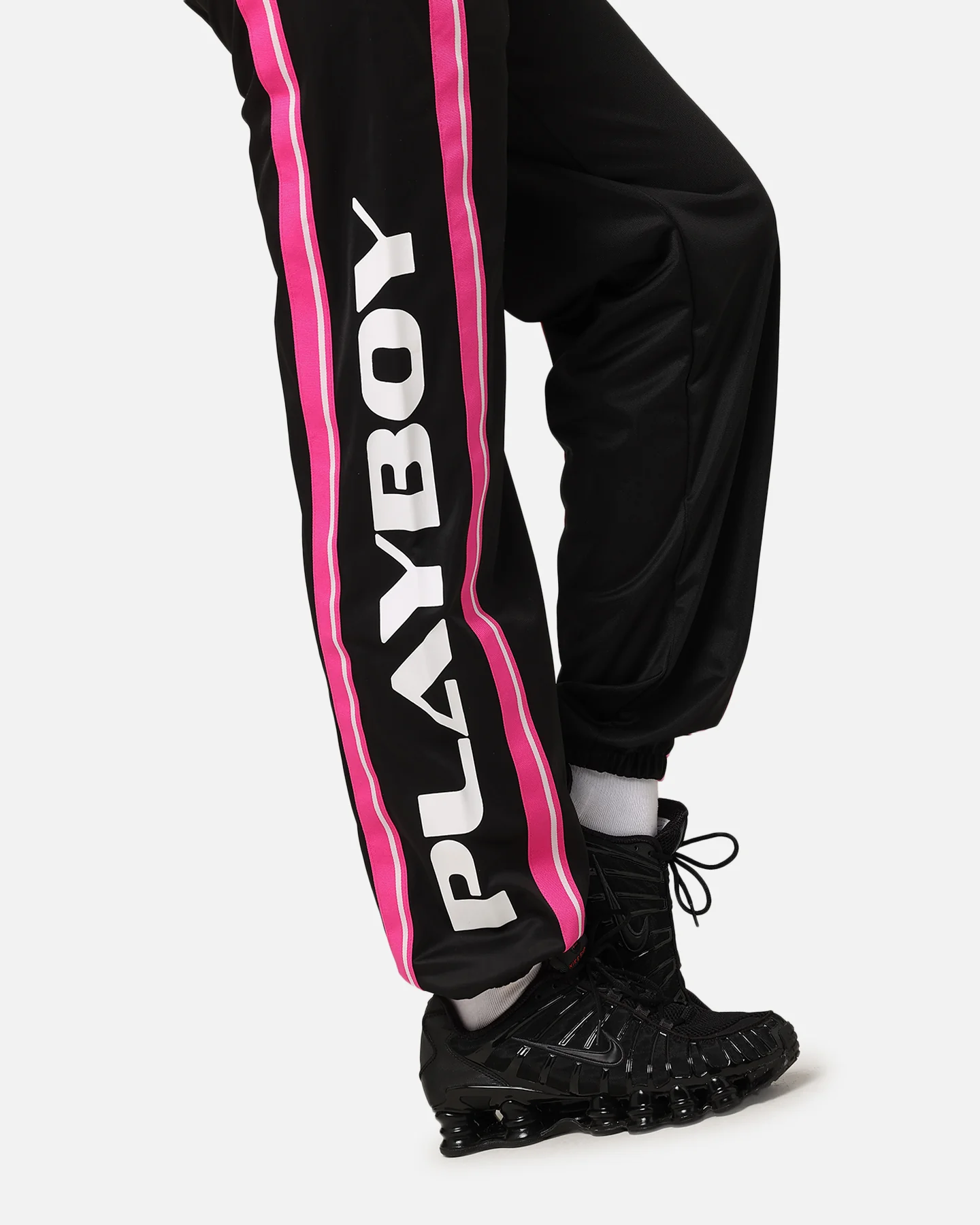 Playboy Women's Racing Trackpants Black - Image 3