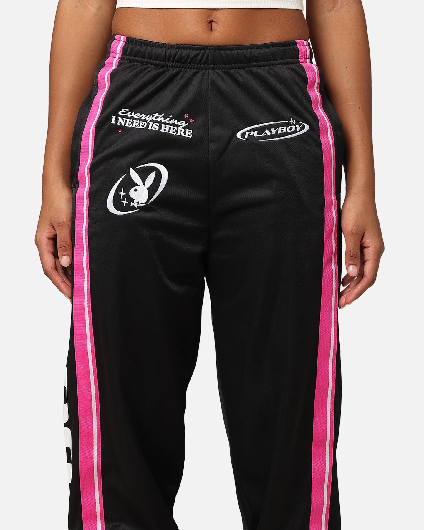 Playboy Women's Racing Trackpants Black - Image 7