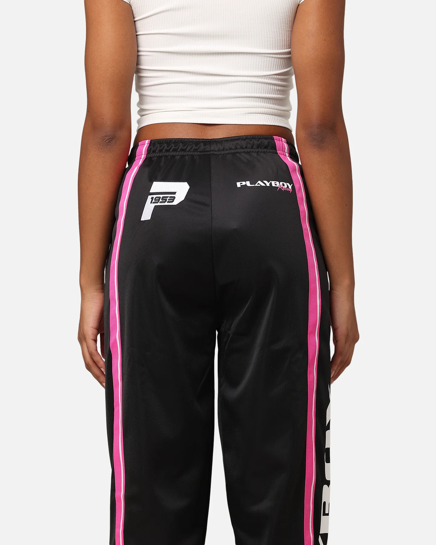 Playboy Women's Racing Trackpants Black - Image 8