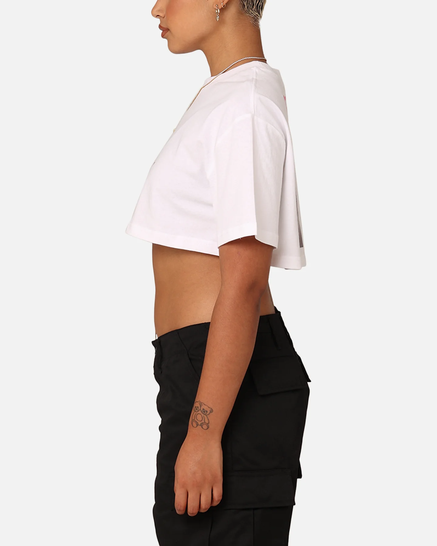 Playboy Women's SMU Cropped T-Shirt White - Image 6
