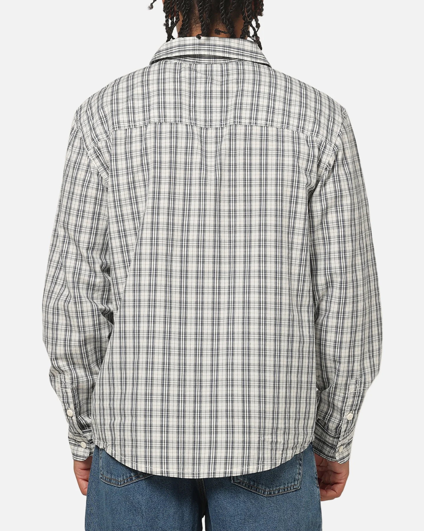 Dickies Poplin Wellsville Long Sleeve Shirt Egret - Image 3