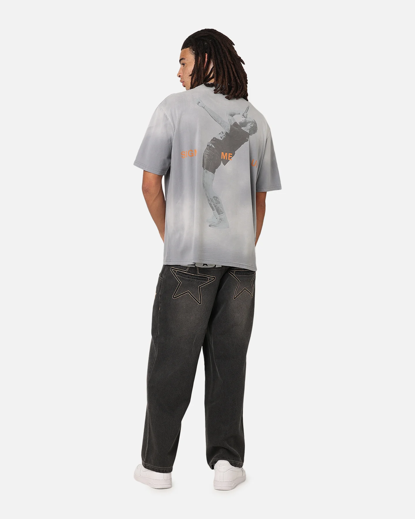 Post Malone Sign Me Up T-Shirt Sun Washed Blue - Image 4