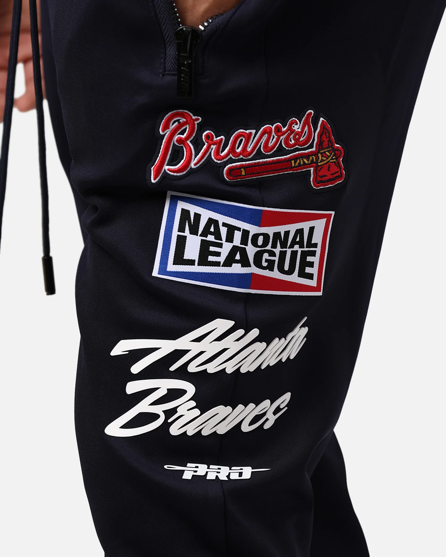 Pro Standard Atlanta Braves Fast Lane Trackpant Midnight/Red - Image 7