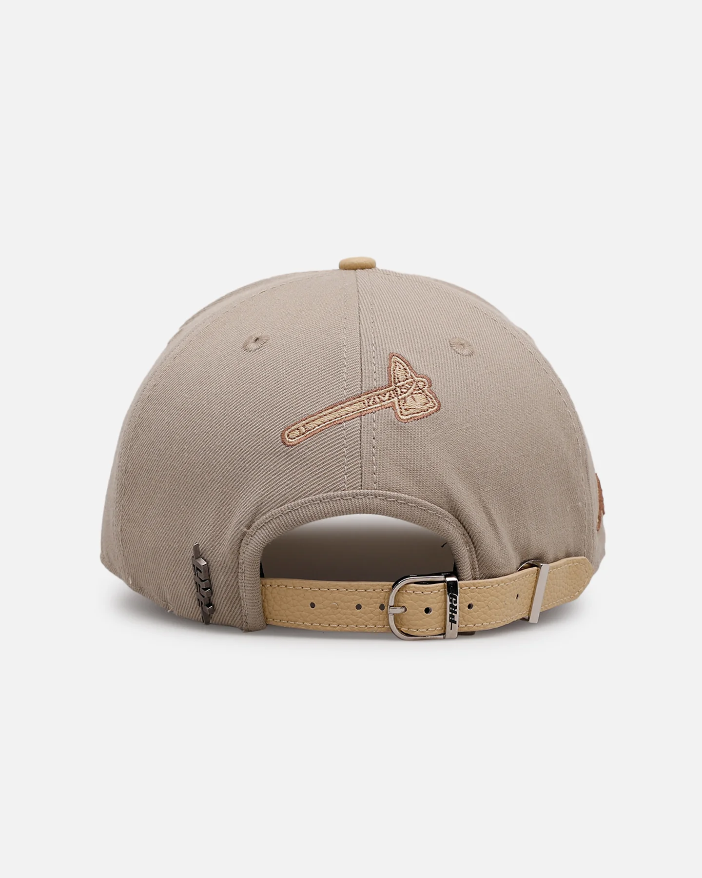 Pro Standard Atlanta Braves 'Gramercy' Pinch Front Strapback Taupe - Image 3