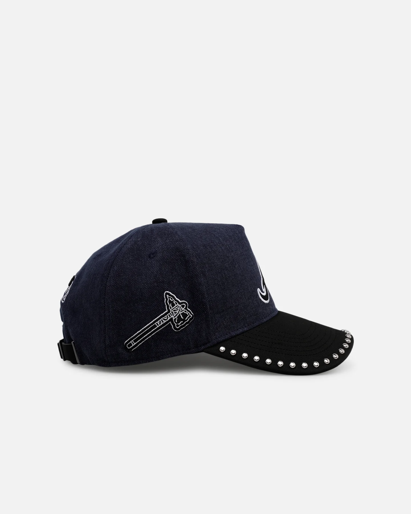 Pro Standard Atlanta Braves 'Polished Hardware' Pro Pinch Strapback Navy - Image 3