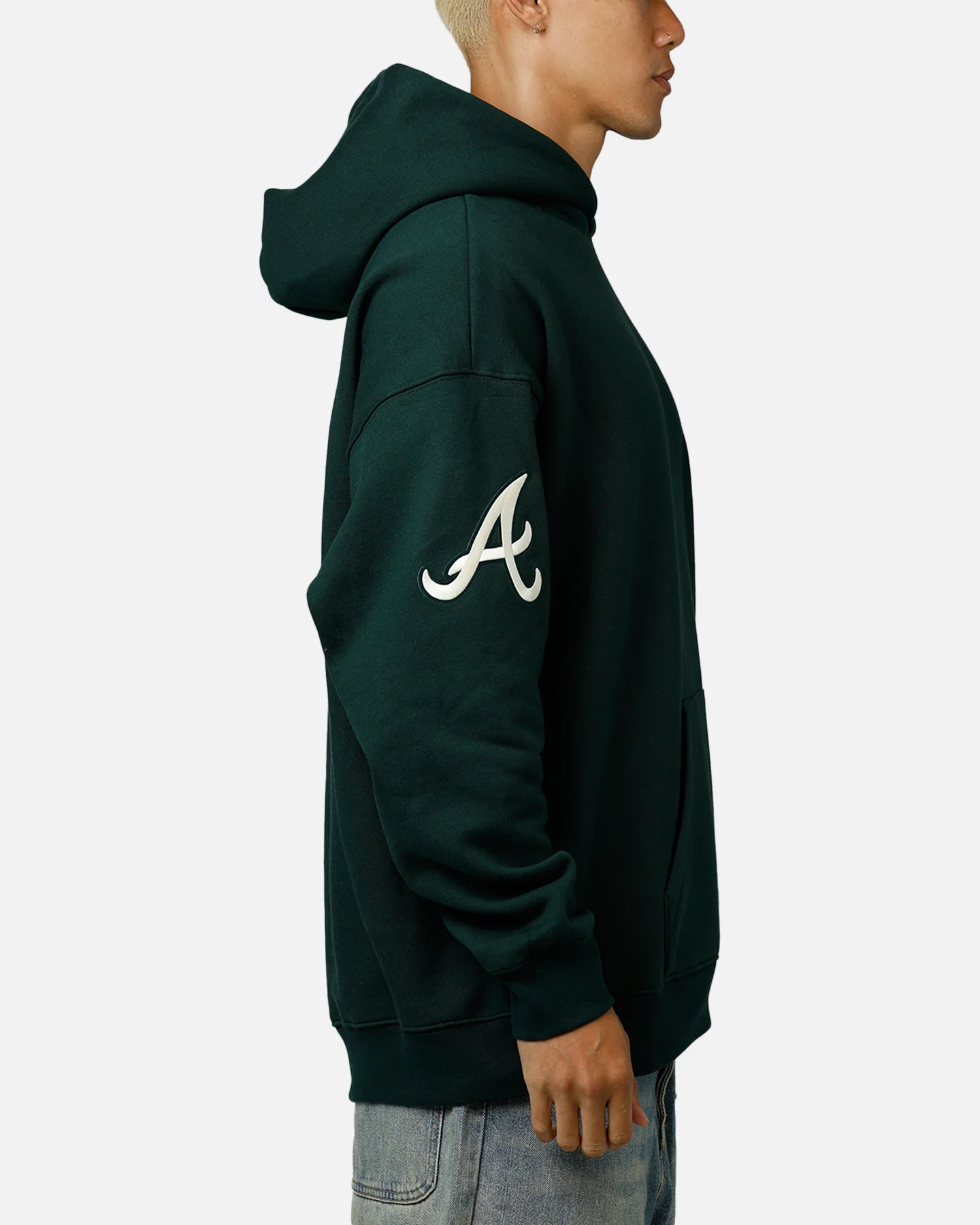 Pro Standard Atlanta Braves Tapestry 2.0 Hoodie Dark Green - Image 4