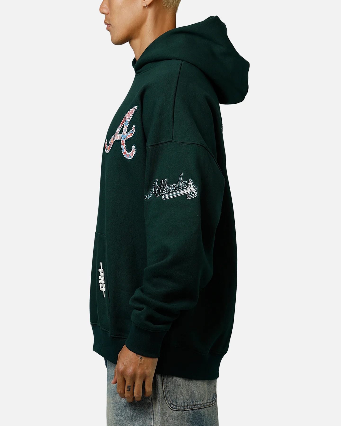 Pro Standard Atlanta Braves Tapestry 2.0 Hoodie Dark Green - Image 5