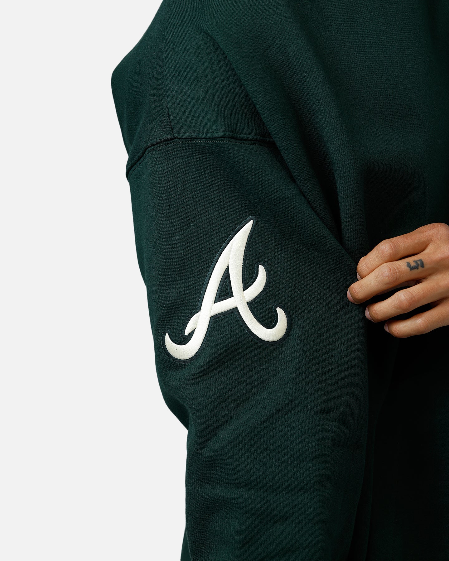 Pro Standard Atlanta Braves Tapestry 2.0 Hoodie Dark Green - Image 9