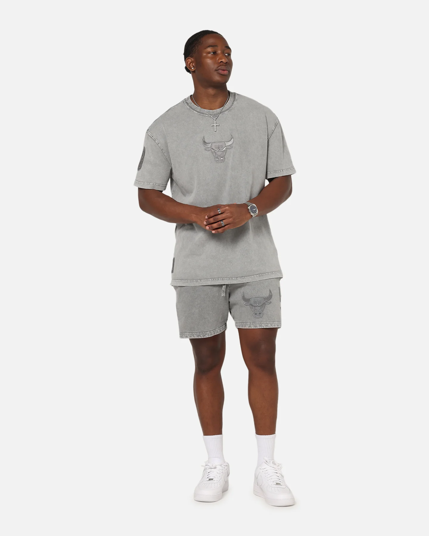 Pro Standard Chicago Bulls Washed Classic T-Shirt Washed Grey - Image 2