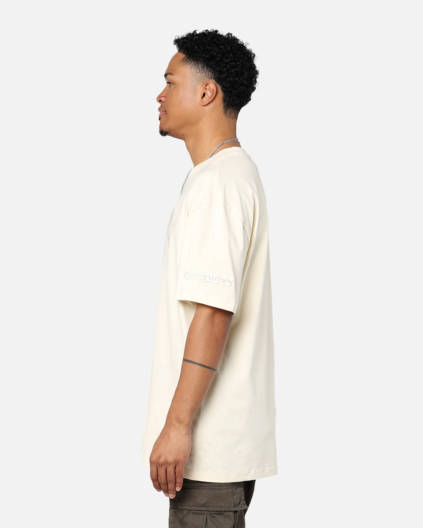 Pro Standard Dallas Cowboys Drop Shoulder T-Shirt Eggshell - Image 5
