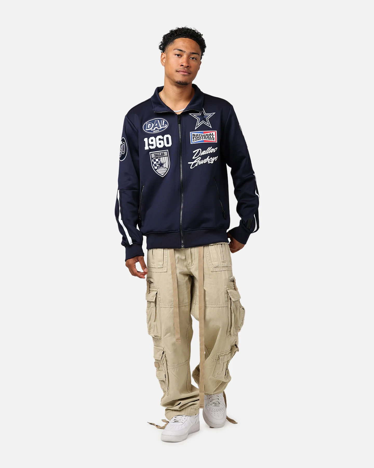 Pro Standard Dallas Cowboys Fast Lane Track Jacket Midnight Navy - Image 3