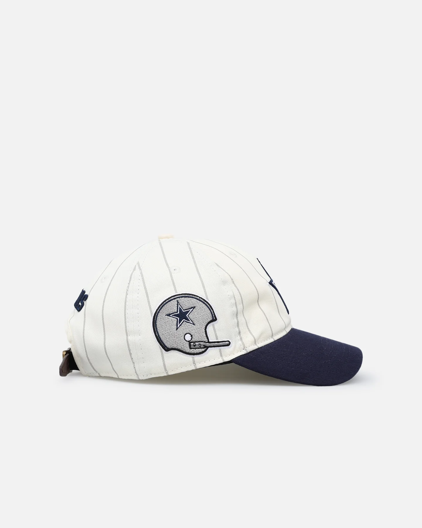 Pro Standard Dallas Cowboys Pinstripe Classic Dad Hat Strapback Eggshell/Yellow - Image 3