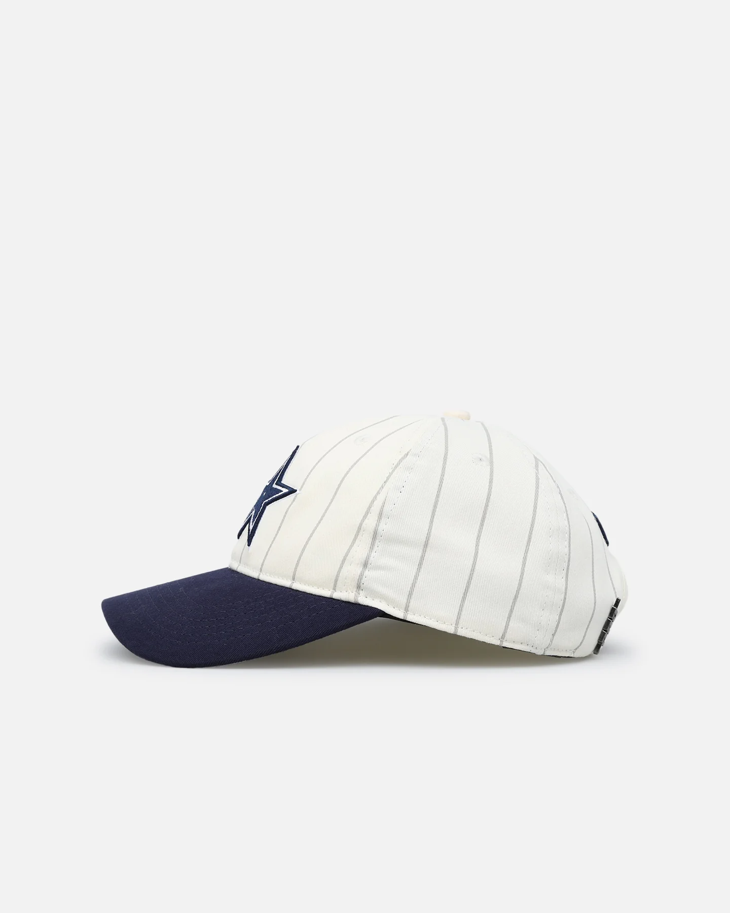 Pro Standard Dallas Cowboys Pinstripe Classic Dad Hat Strapback Eggshell/Yellow - Image 4