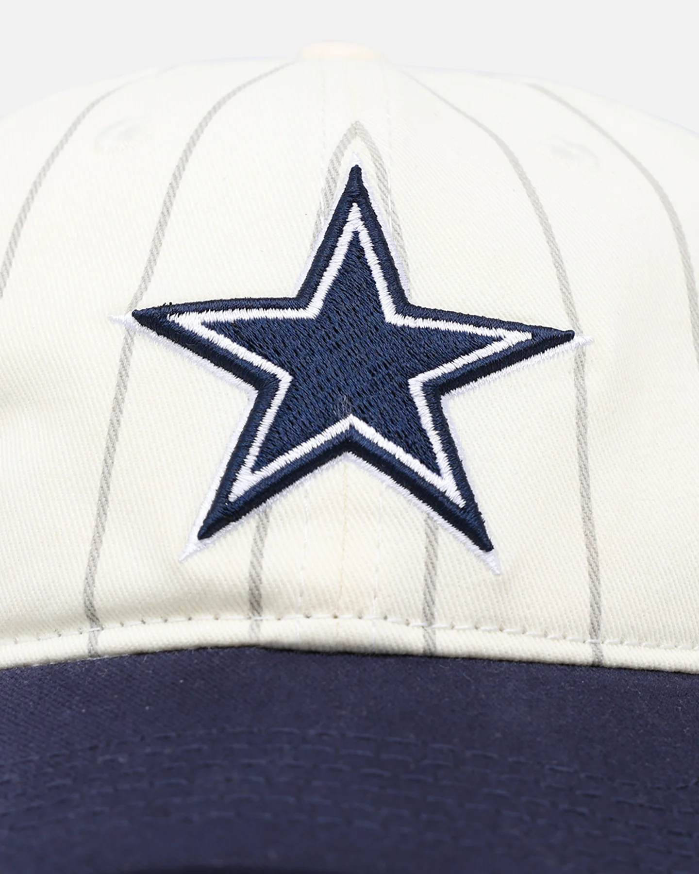 Pro Standard Dallas Cowboys Pinstripe Classic Dad Hat Strapback Eggshell/Yellow - Image 5