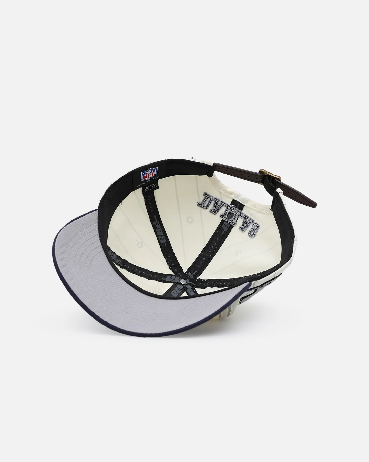 Pro Standard Dallas Cowboys Pinstripe Classic Dad Hat Strapback Eggshell/Yellow - Image 6
