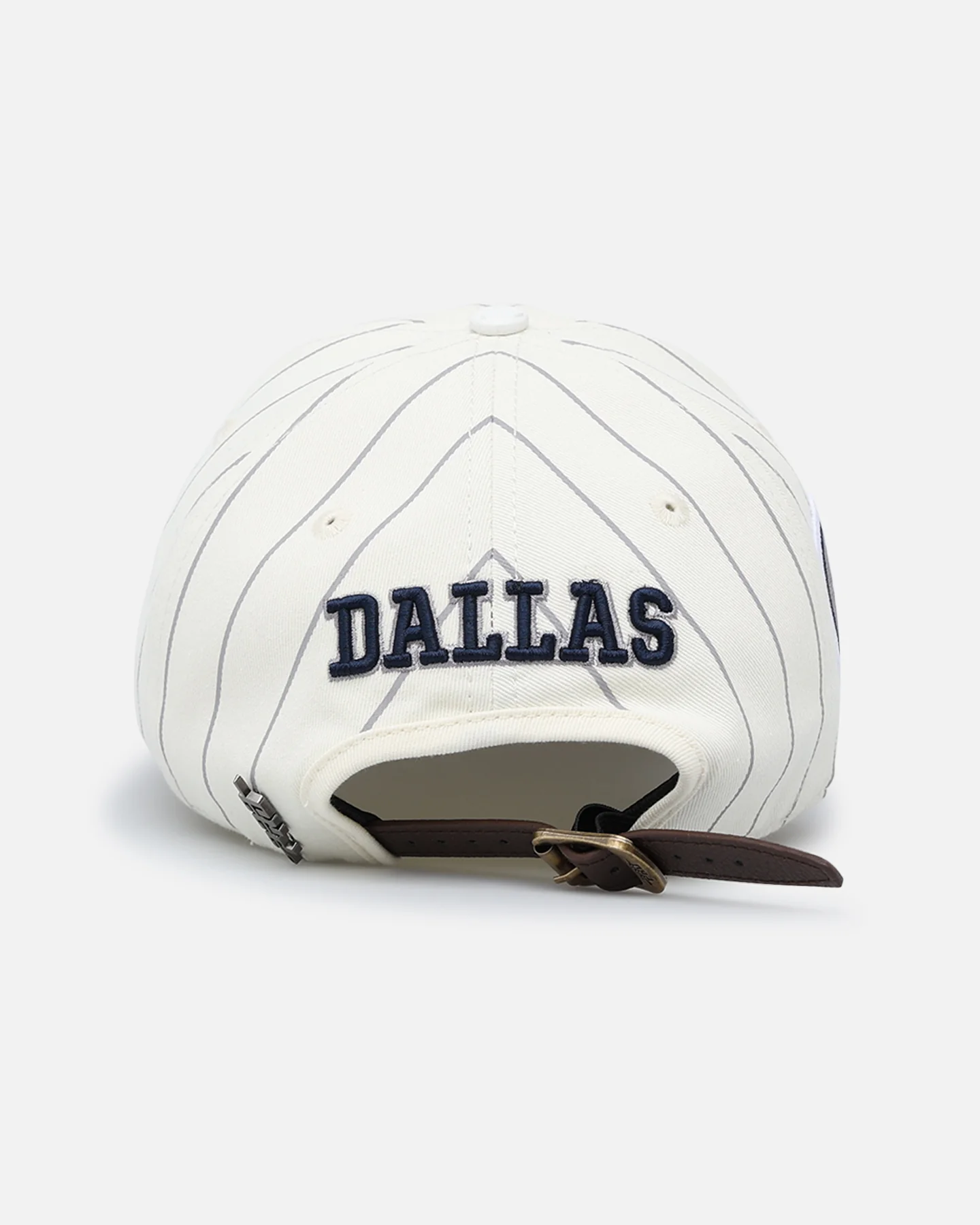 Pro Standard Dallas Cowboys Pinstripe Dad Hat Strapback Eggshell/Yellow - Image 2