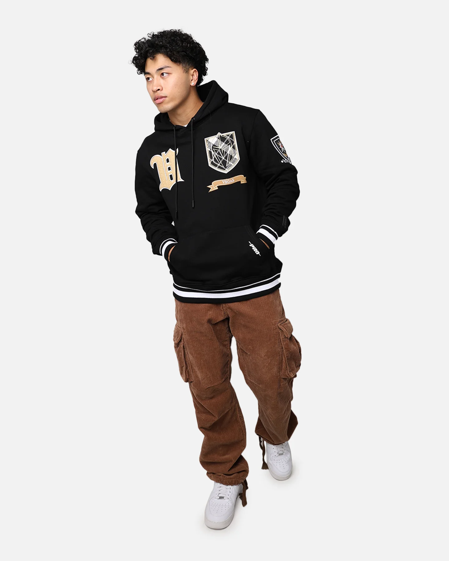 Pro Standard Vegas Golden Knights Pro Prep Hoodie White/Black - Image 3