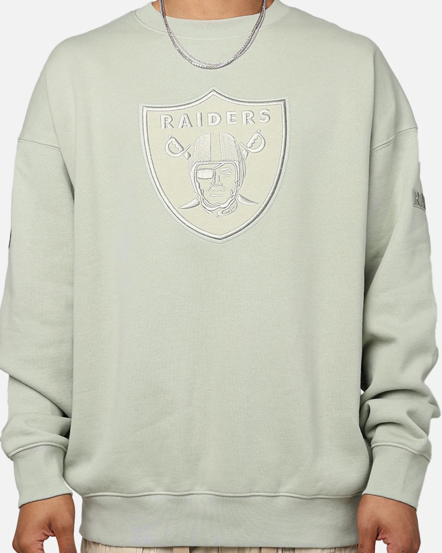 Pro Standard Las Vegas Raiders Drop Shoulder Crewneck Moss - Image 2