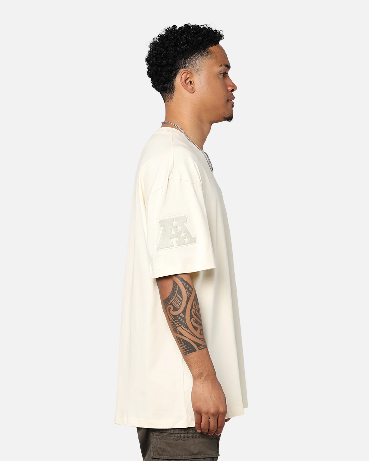 Pro Standard Las Vegas Raiders Drop Shoulder T-Shirt Eggshell - Image 4