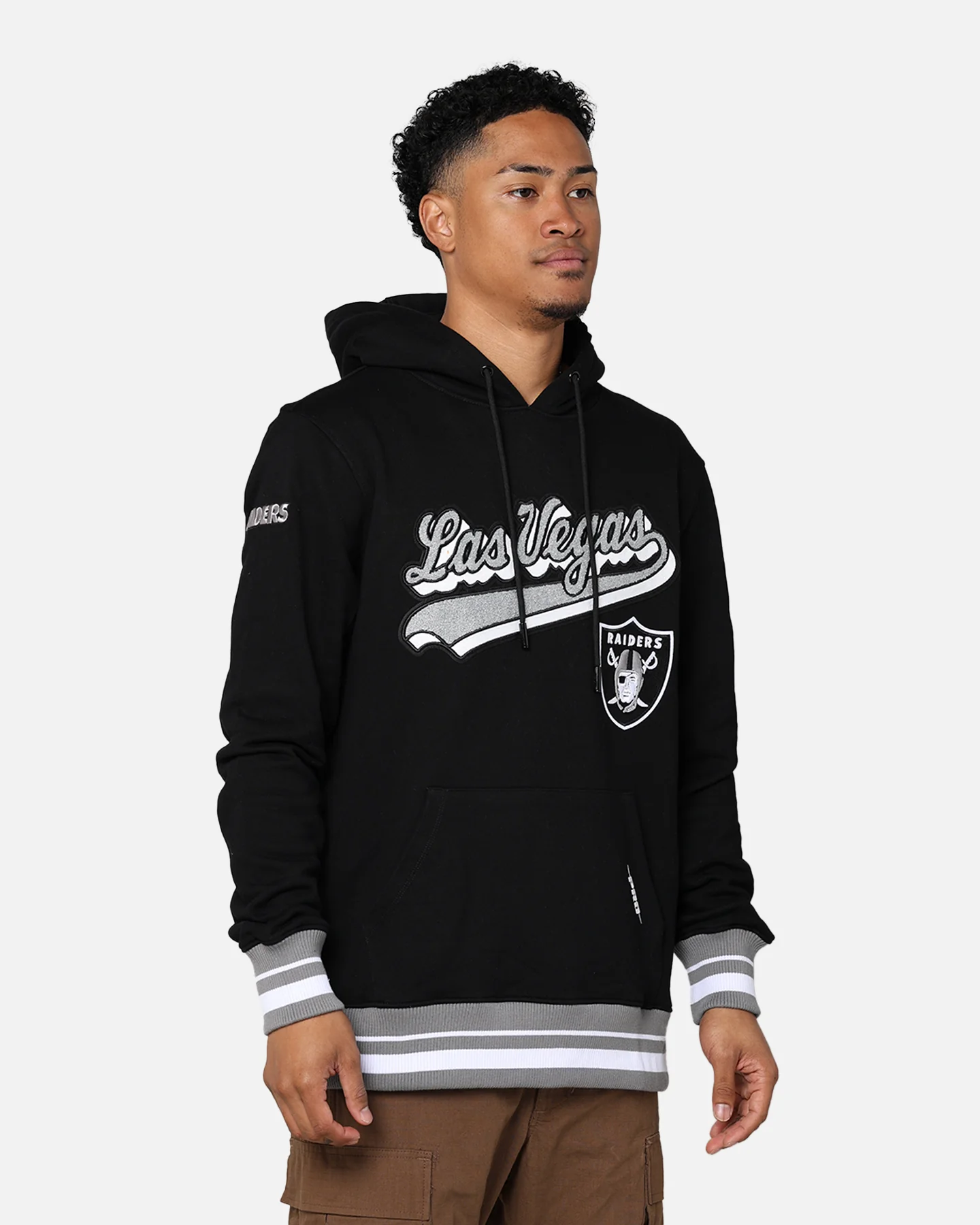 Pro Standard Las Vegas Raiders Fleece Pullover Hoodie Black/Grey - Image 8