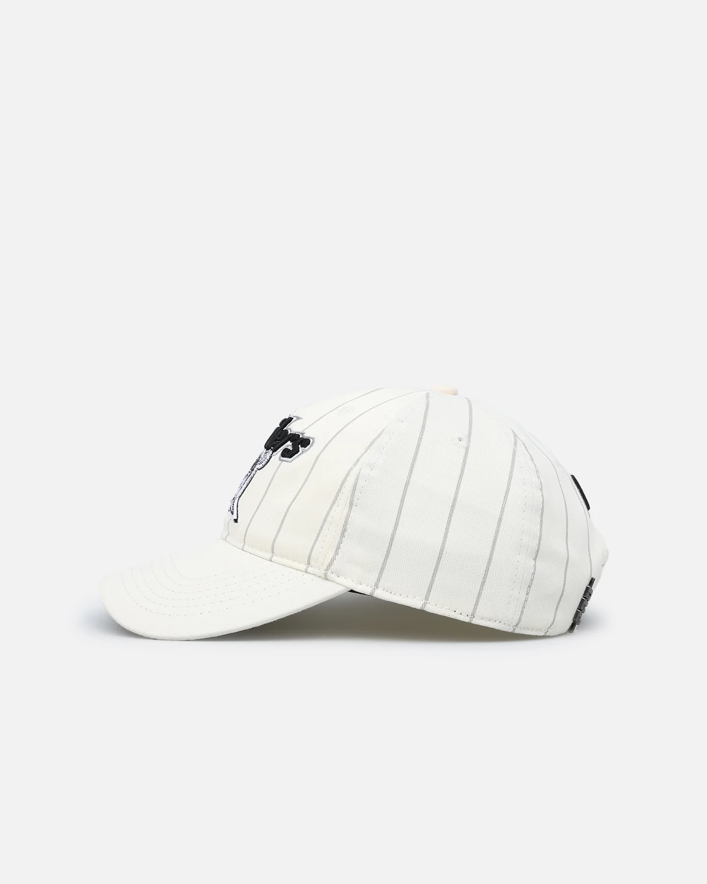 Pro Standard Las Vegas Raiders Pinstripe Dad Hat Strapback Eggshell/Yellow - Image 4