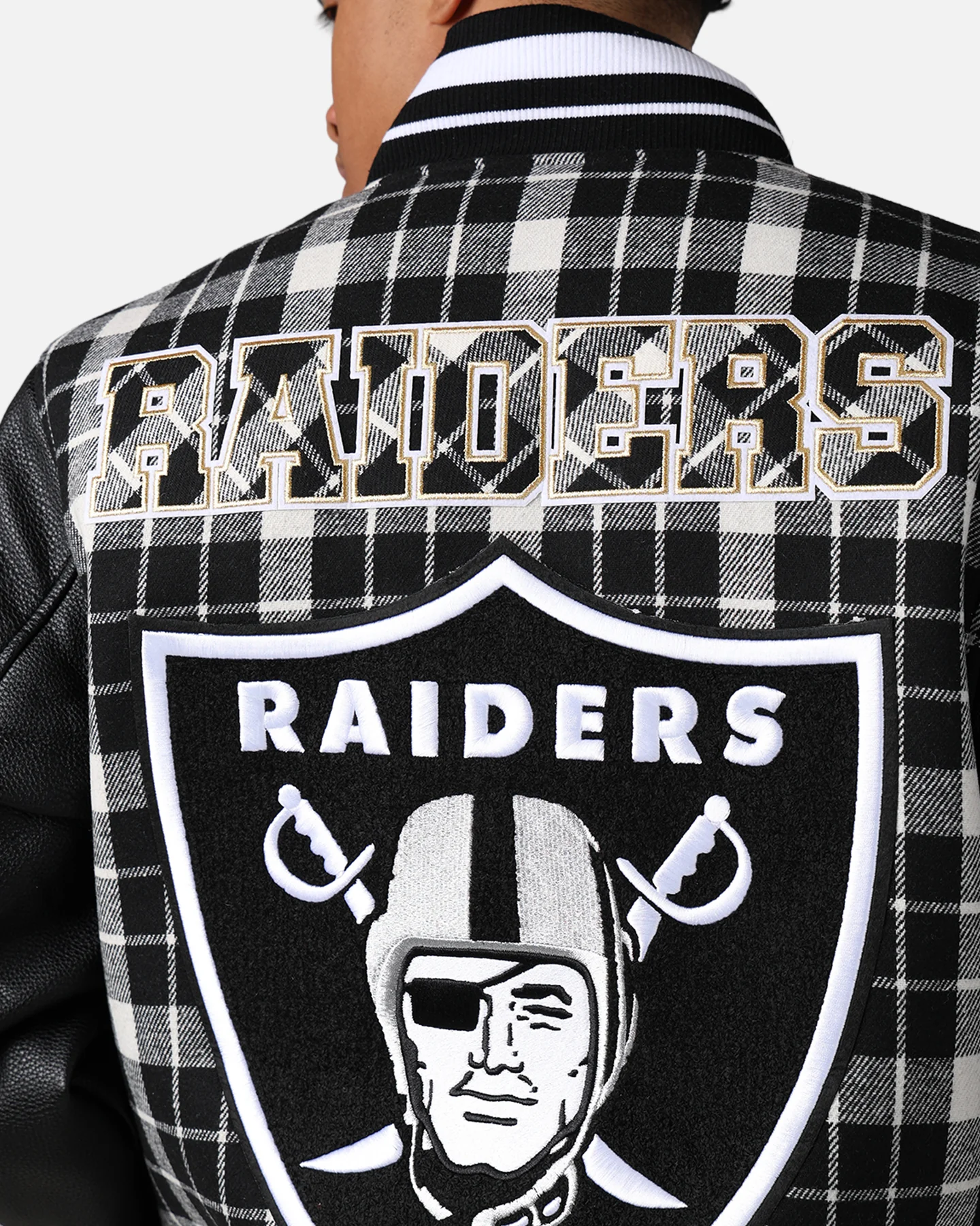 Pro Standard Las Vegas Raiders Pro Prep Plaid Jacket White/Black - Image 11
