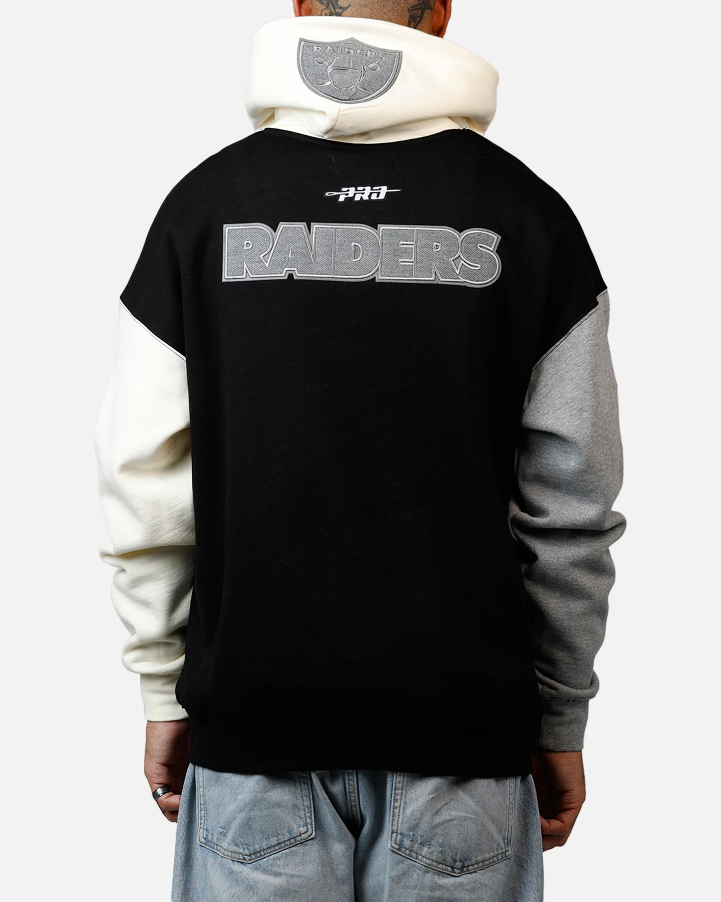 Pro Standard Las Vegas Raiders Reverse French Terry Hoodie Black/Grey - Image 2