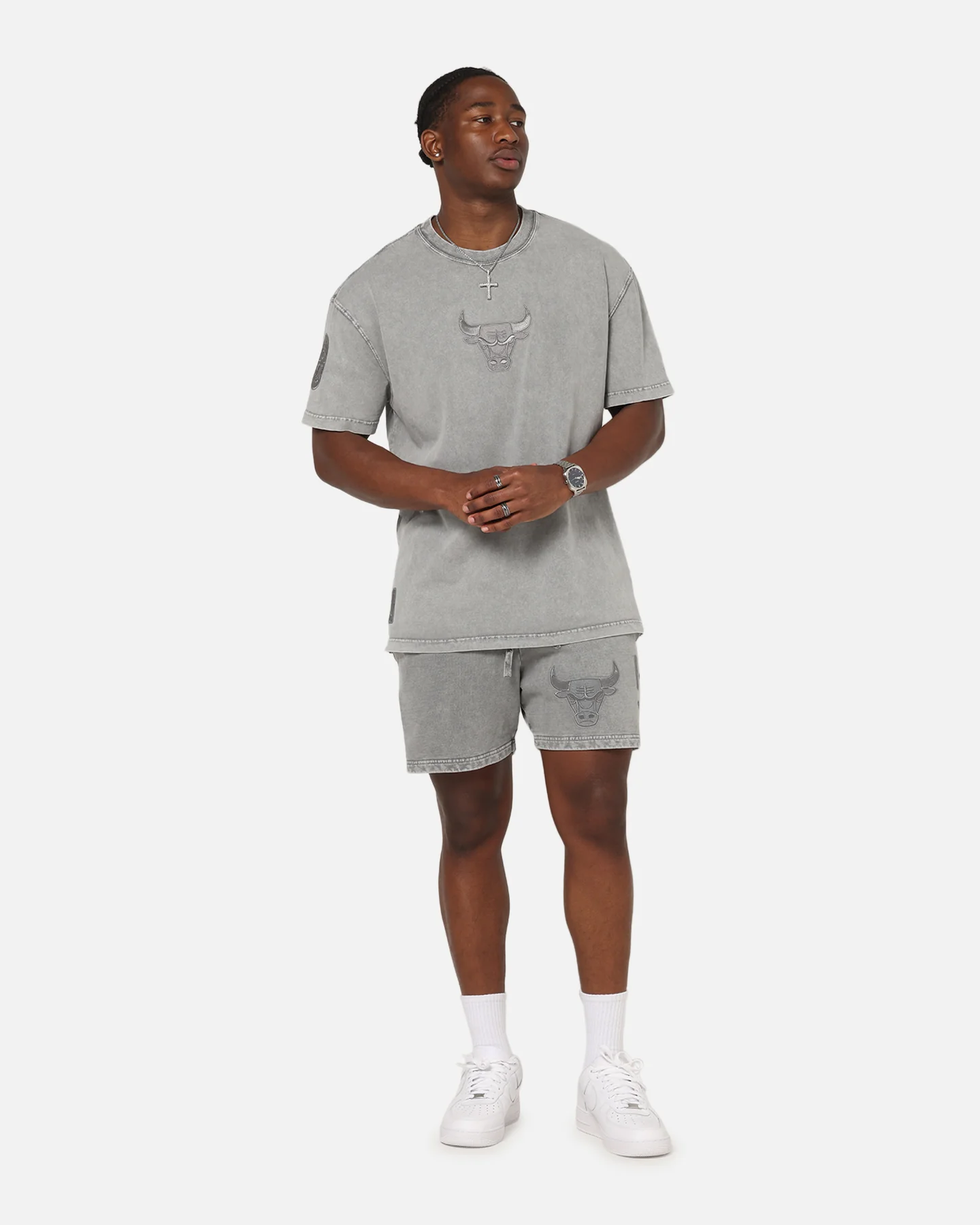Pro Standard Las Vegas Raiders Washed Classic Shorts Washed Grey - Image 2